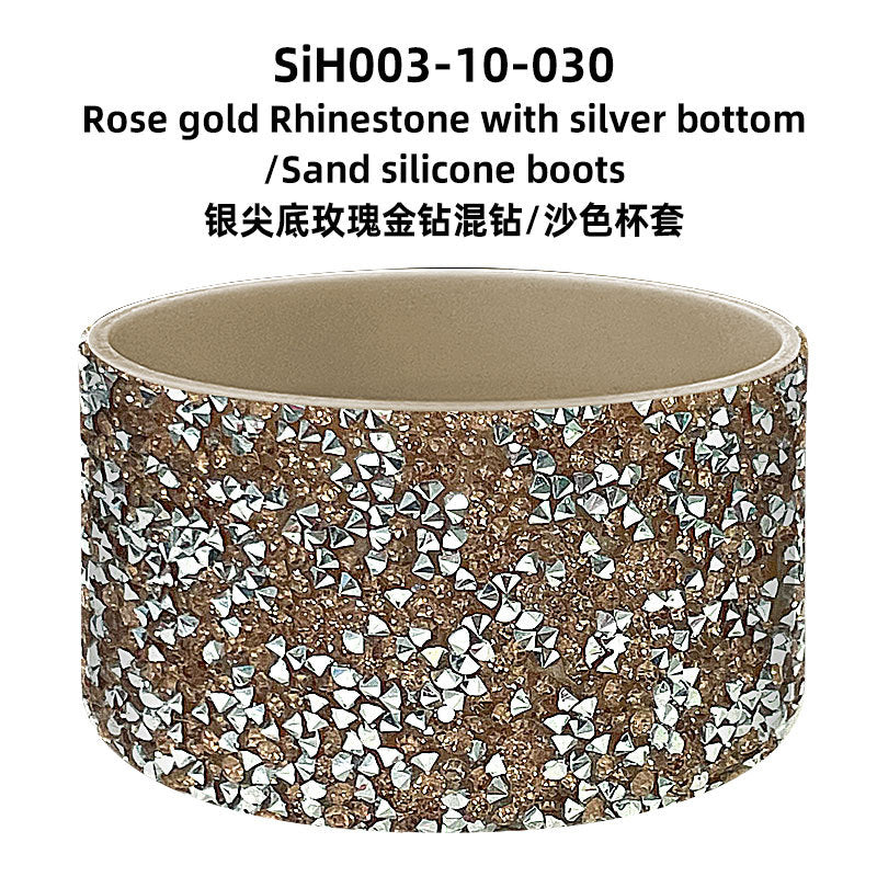 Wholesale New Diamond Silicone Ice Fighter Cup Sports Water Bottle Space Cup Cup Bottom Cover